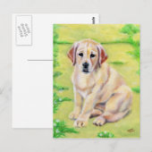 Yellow Labrador Puppy Briefkaart (Voorkant / Achterkant)