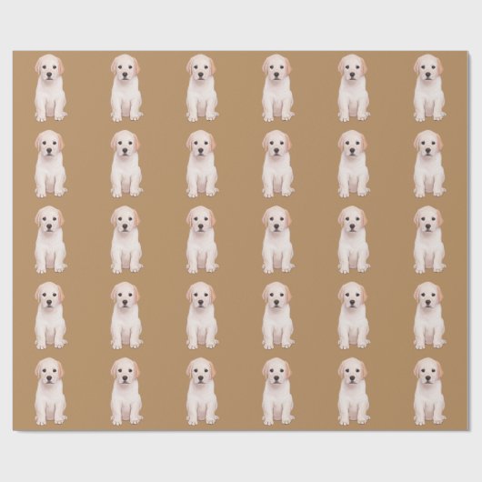 Yellow Labrador Puppy Cadeaupapier (Vlak)