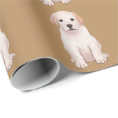 Yellow Labrador Puppy Cadeaupapier (Rol Hoek)