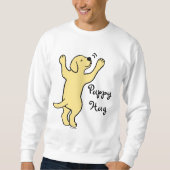 Yellow Labrador Puppy Hug Cartoon Trui (Voorkant)
