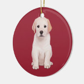 Yellow Labrador Puppy Keramisch Ornament (Links)