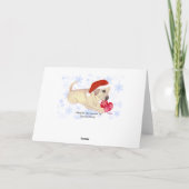 Yellow Labrador Puppy kerstsnowflake Feestdagen Kaart (Achterkant)