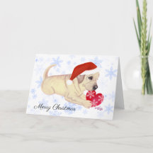 Yellow Labrador Puppy kerstsnowflake
