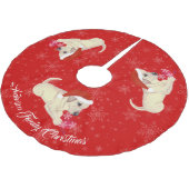 Yellow Labrador Puppy kerstsnowflake Kerstboom Rok (Gekanteld)