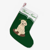 Yellow Labrador Retriever Angel Halo Kleine Kerstsok (Voorkant (Hangend))