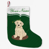 Yellow Labrador Retriever Angel Halo Kleine Kerstsok (Voorkant)