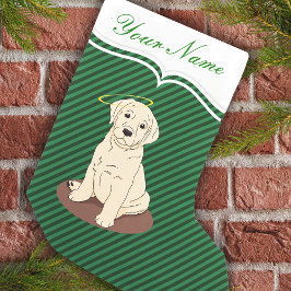 Yellow Labrador Retriever Angel Halo Kleine Kerstsok