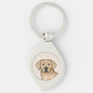 Yellow Labrador Retriever Art Schattige Lab Honden Sleutelhanger