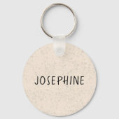 Yellow Labrador Retriever Art Schattige Lab Portre Sleutelhanger (Achterkant)