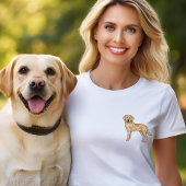 Yellow Labrador Retriever Art Schattige Lab Portre T-shirt