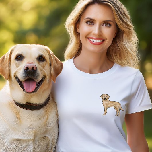Yellow Labrador Retriever Art Schattige Lab Portre T-shirt