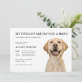 Yellow Labrador Retriever Baby shower Minimalist Kaart (Staand voorkant)