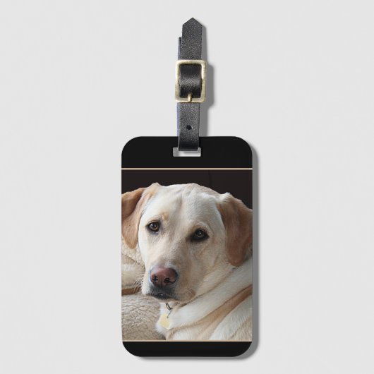 Yellow Labrador Retriever Bagagelabel (Voorkant (verticaal))