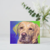 Yellow Labrador Retriever Briefkaart (Staand voorkant)