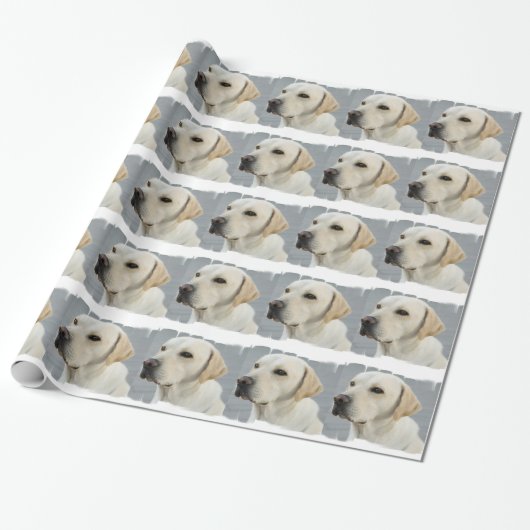 Yellow Labrador Retriever Cadeaupapier (Uitgerold)