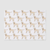 Yellow Labrador Retriever Cartoon Dog Patroon Tissuepapier (Voorkant)