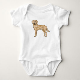 Yellow Labrador Retriever Cartoon Lab Hond Pup Romper