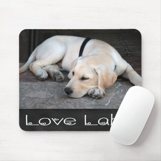 Yellow Labrador Retriever Chalkboard Mousepad Muismat (Met muis)