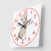 Yellow Labrador Retriever Chef Vierkante Klok (Hoek)