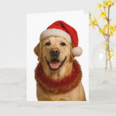 Yellow Labrador Retriever Christmas card Kaart (Gele Bloem)