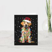 Yellow Labrador Retriever Christmas Tree Light Paj Kaart (Voorkant)