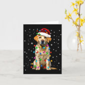 Yellow Labrador Retriever Christmas Tree Light Paj Kaart (Gele Bloem)