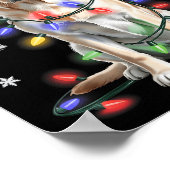 Yellow Labrador Retriever Christmas Tree Light Paj Poster (Hoek)