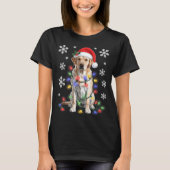 Yellow Labrador Retriever Christmas Tree Light Paj T-shirt (Voorkant)