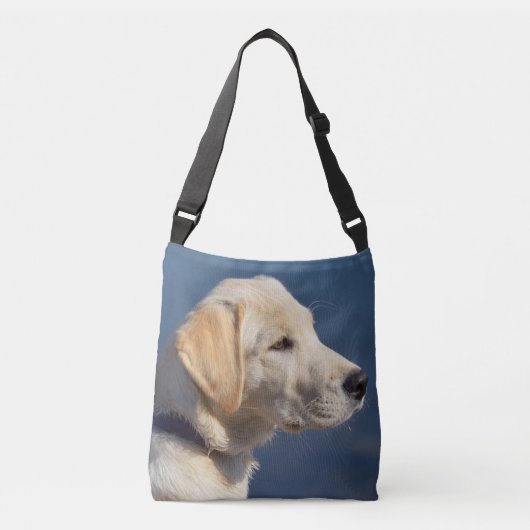 Yellow Labrador Retriever Crossbody Tas (Voorkant)