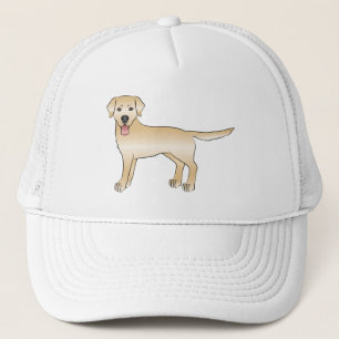 Yellow Labrador Retriever Cute Cartoon Dog Trucker Pet