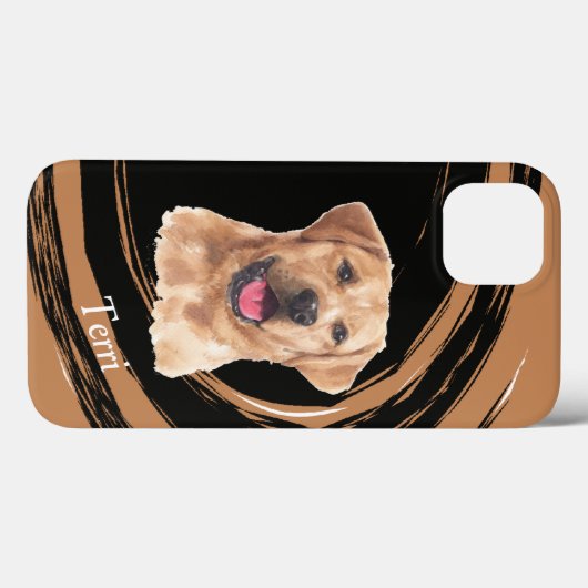 Yellow Labrador Retriever Dog Abstract wervelkolom Case-Mate iPhone Case (Achterkant (horizontaal))