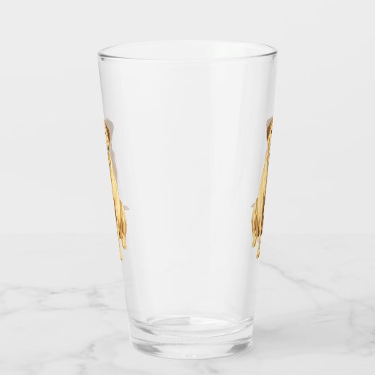 Yellow Labrador Retriever Dog Glas (Rechts)