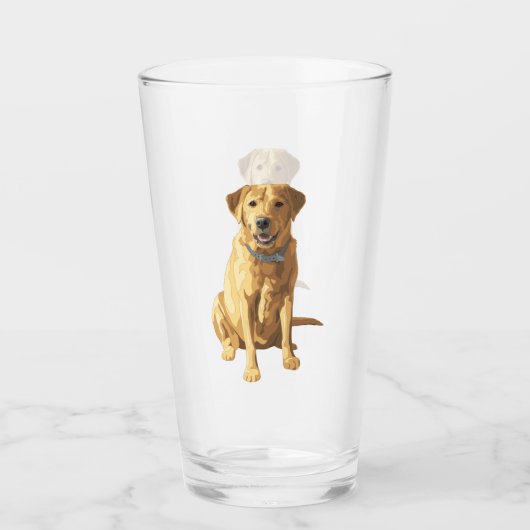 Yellow Labrador Retriever Dog Glas (Voorkant)