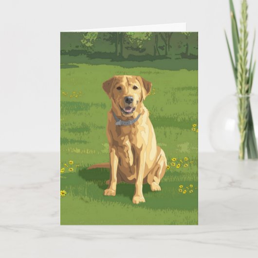Yellow Labrador Retriever Dog Kaart (Voorkant)