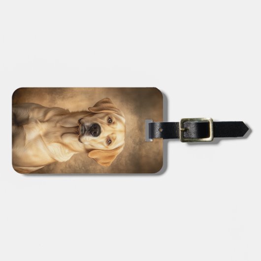 Yellow Labrador Retriever Dog Lab Bagagelabel (Voorkant horizontaal)