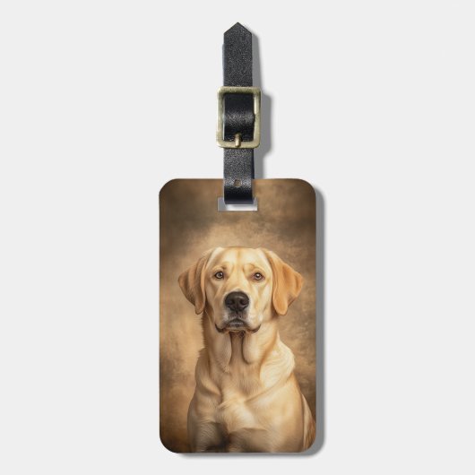 Yellow Labrador Retriever Dog Lab Bagagelabel (Voorkant verticaal)