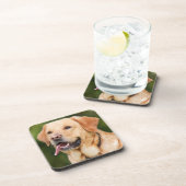 Yellow Labrador Retriever Dog - Lab Bier Onderzetter (Rechterzijde)