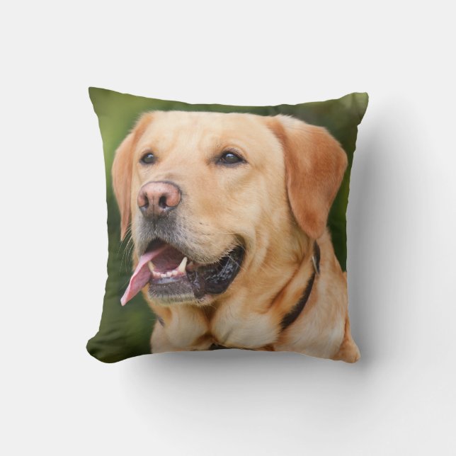 Yellow Labrador Retriever Dog - Lab Kussen (Voorkant)