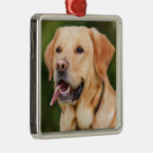 Yellow Labrador Retriever Dog - Lab Metalen Ornament (Rechts)