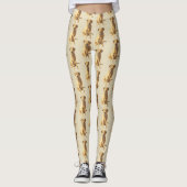 Yellow Labrador Retriever Dog Leggings (Voorkant)