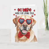 Yellow Labrador Retriever Dog Love Valentijn Feestdagen Kaart (Voorkant)