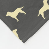 Yellow Labrador Retriever Dog Silhouettes Patroon Fleece Deken (Hoek)