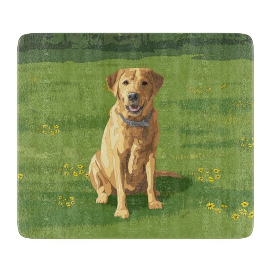 Yellow Labrador Retriever Dog Snijplank (Voorkant)