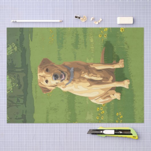 Yellow Labrador Retriever Dog Tissuepapier (Craft)