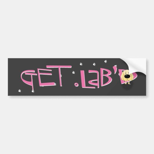 Yellow Labrador Retriever - haal Laboratorium'D Bumpersticker (Voorkant)