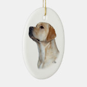 Yellow Labrador Retriever head ornament (Rechts)