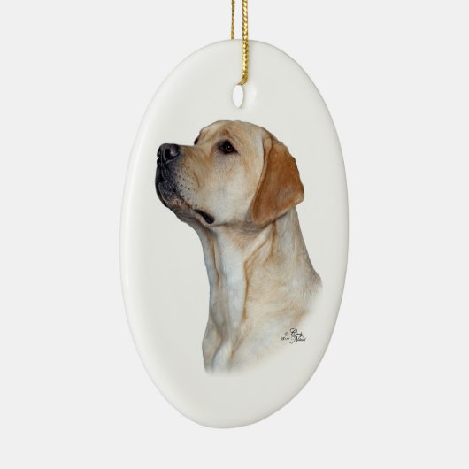 Yellow Labrador Retriever head ornament (Rechts)