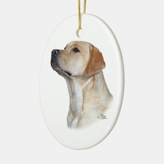 Yellow Labrador Retriever head ornament (Links)