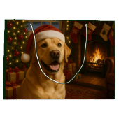 Yellow Labrador Retriever Holiday  Groot Cadeauzakje (Achterkant)