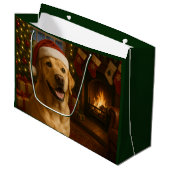 Yellow Labrador Retriever Holiday  Groot Cadeauzakje (Voorkant Gekanteld)